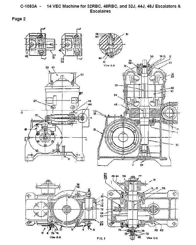 SPL C-1083A - 14 VEC Machine for 32RBC, 48RBC, and 32J, 44J, 48J Escalators & Escal-Aire