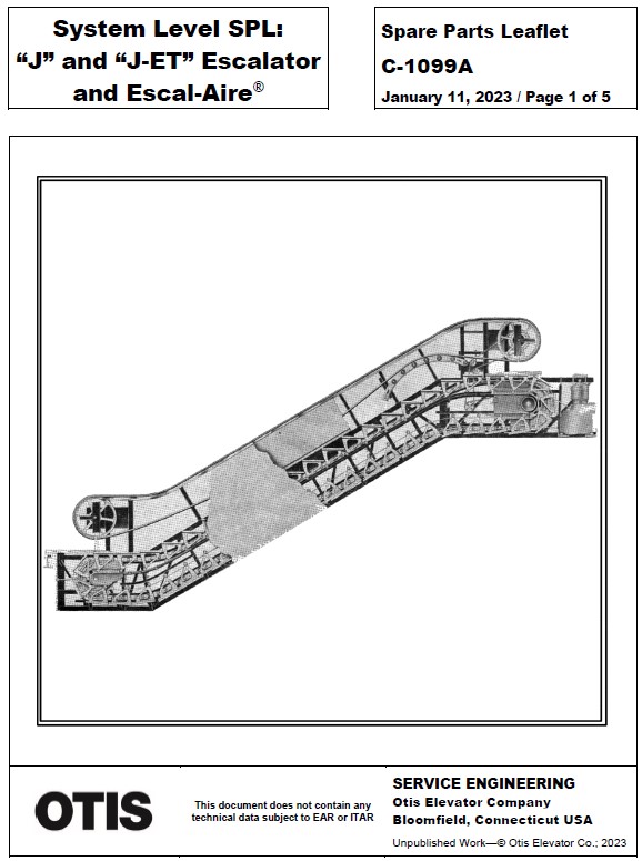 SPL C-1099A System Level SPL: J and J-ET Escalator and Escal-Aire