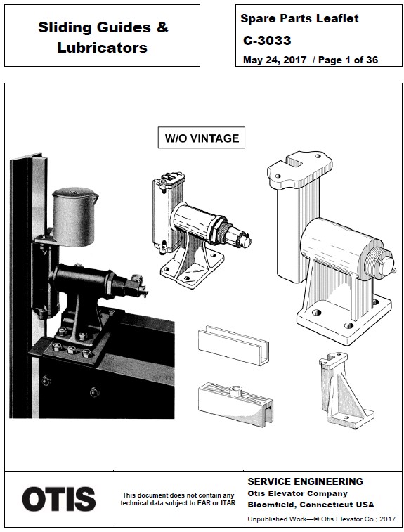 SPL C-3033 Sliding Guides & Lubricators