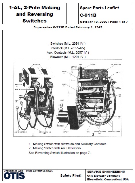 SPL C-911B 1-AL, 2-Pole Making and Reversing Switches