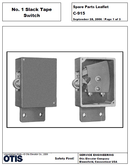 SPL C-915 No. 1 Slack Tape Switch