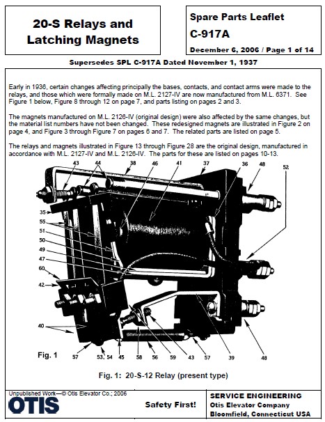 SPL C-917A 20-S Relays and Latching Magnets