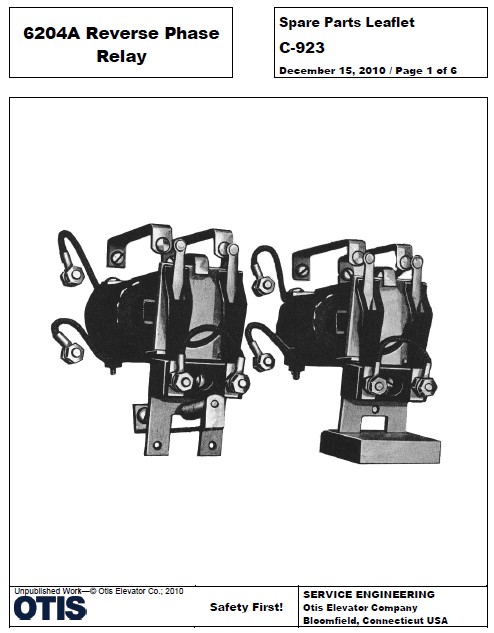 SPL C-923 6204A Reverse Phase Relay