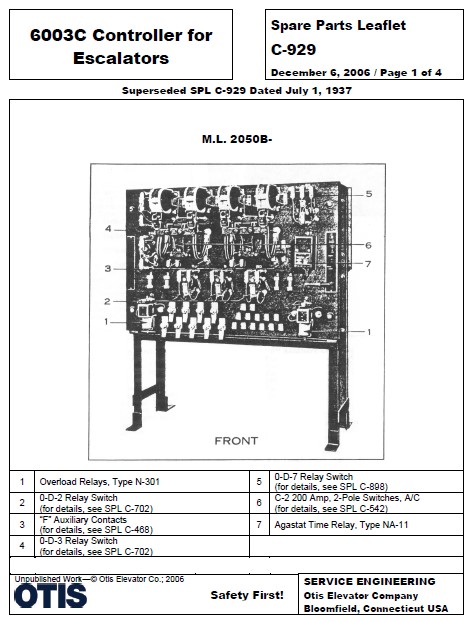 SPL C-929 6003C Controller for Escalators