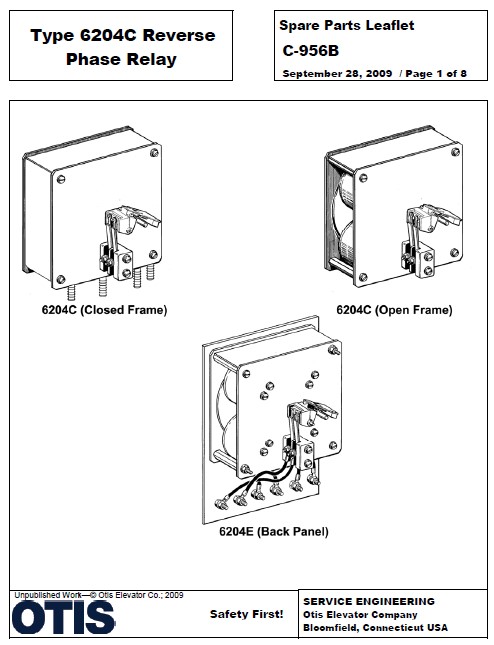 SPL C-956B Type 6204C Reverse Phase Relay