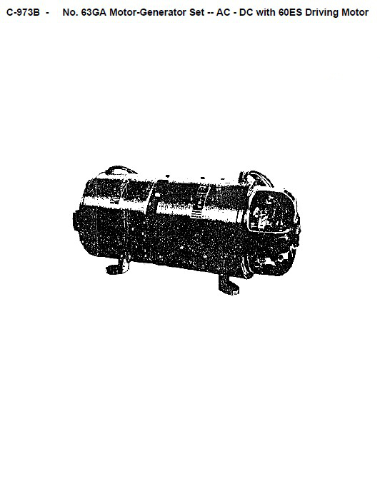 SPL C-973B No. 63GA Motor-Generator Set - AC-DC with 60ES Driving Motor