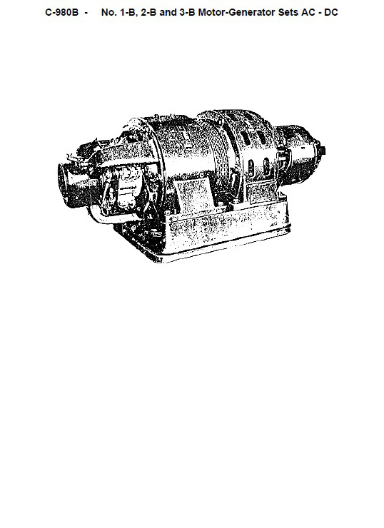 SPL C-980B Motor-Generator Set, AC-DC 1-B, 2-B, 3-B
