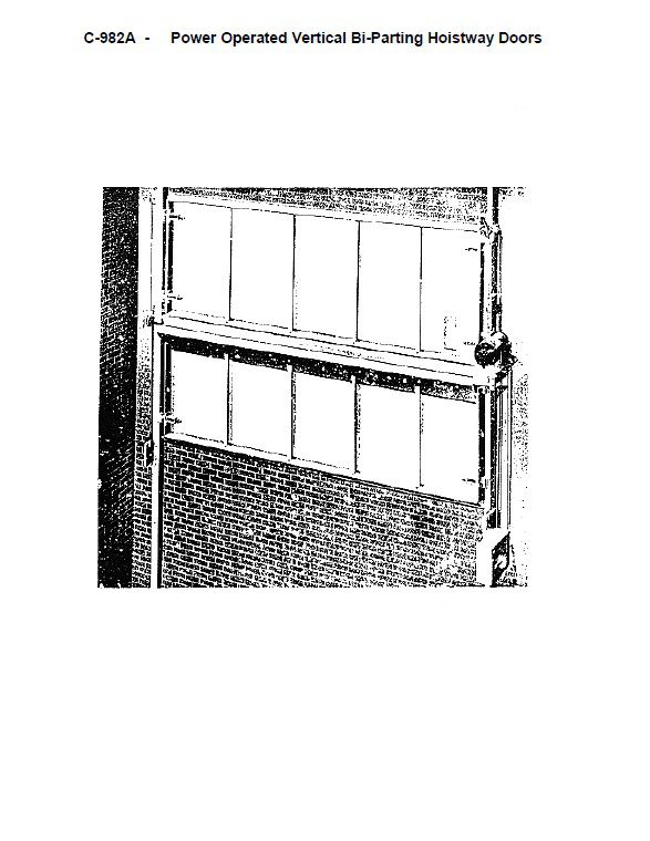 SPL C-982A Hoistway Doors, Vertical Bi-Parting Power Operated