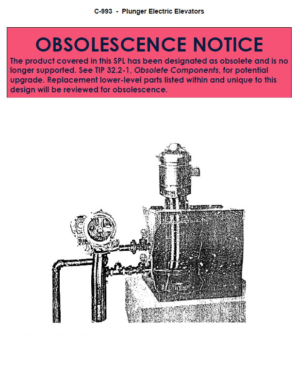 SPL C-993 (OBSOLETE) Plunger Electric Elevators