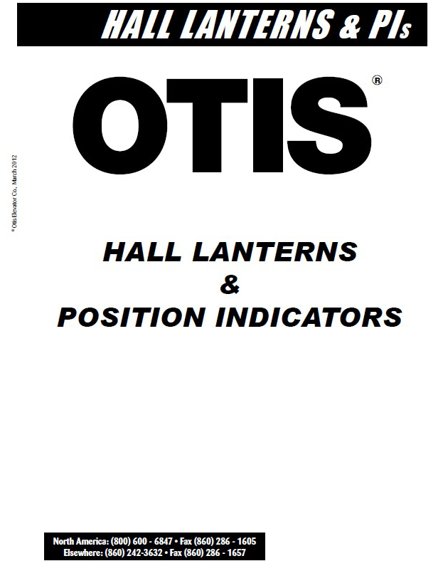 Otis Hall Lanterns & Position Indicators Catalog